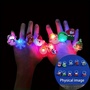 50 Pieces 3D Ring Toys, Christmas Party Favors Glitter Finger Rings, Kids Rings Glow In The Dark Party Supplies, -5