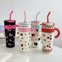 1200ML Stainless Steel Tumbler Mug With Lid And Straw - Thumbnail 1