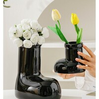 Boots Shape Ceramic Flower Vase - Thumbnail 3