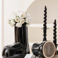 Boots Shape Ceramic Flower Vase - Thumbnail 4