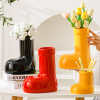 Boots Shape Ceramic Flower Vase - Thumbnail 1