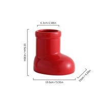 Boots Shape Ceramic Flower Vase - Thumbnail 7