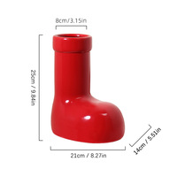 Boots Shape Ceramic Flower Vase - Thumbnail 6