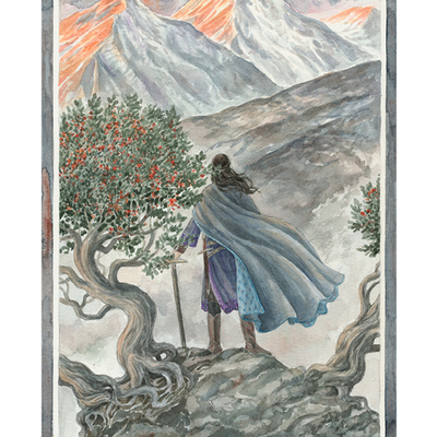 Tolkien a4 artprint: "celebrimbor in eregion"