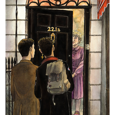 Sherlock & dead boy detectives a4 artprint: "spooky"