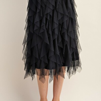 Tulle ruffle skirt