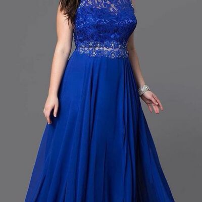 Royal blue mother of bride/ groom dress lace evening formal gowns prom dress