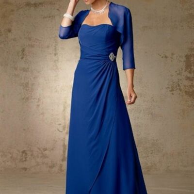Royal blue mother of bride/ groom dress evening formal gowns prom dress