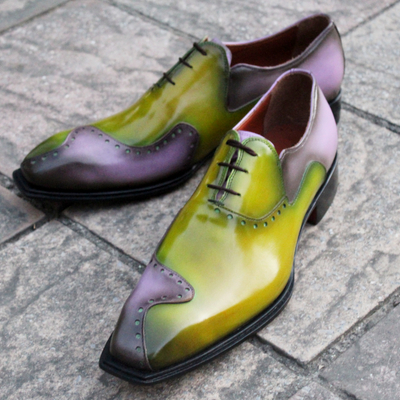 Crafted leather classic oxford luxury dress shoes - Thumbnail 5