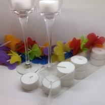 Two Glass Candle Holder Set $25-$27