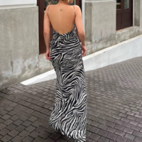 Polka dot layered satin dress - Thumbnail 3