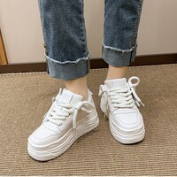 Big White Star Platform Casaul Shoes - Thumbnail 3