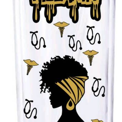 Personalized melanin allied health tumbler