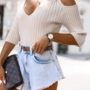 Fashion Sexy Women'S Printed Off Shoulder Top-1