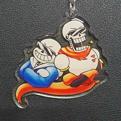 Cool skelebros keychain