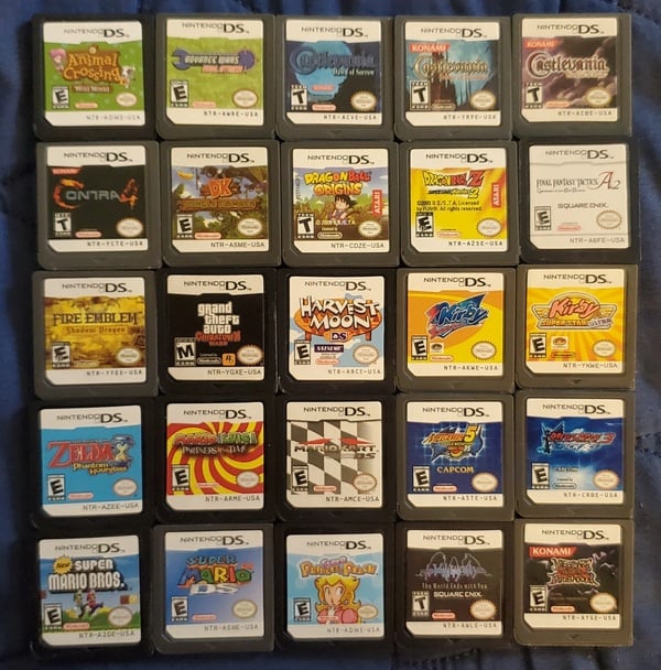 Nintendo DS Video Game Cartridges Huge Collection