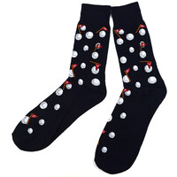 Fun Socks Men's Golf Novelty Socks Black and White Golf Lovers Gift Dad Gift - Thumbnail 2