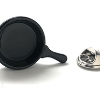 Frying Pan Lapel Pin Cast Iron Tangled Enamel Pin 3D Design