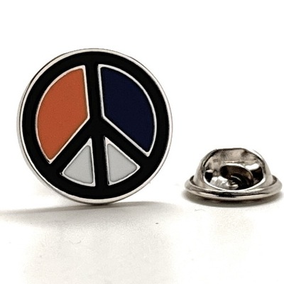 Peace sign pin red white blue enamel pin 3d hand peace sign lapel pin lanyard pin backpack pin name tag pin peace now