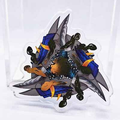 Foil acrylic pin - ravenous hellhound 