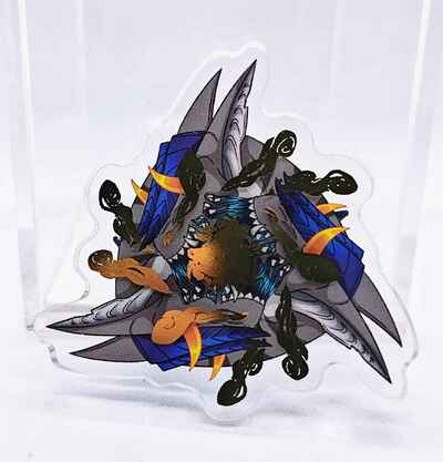 Foil Acrylic Pin - Ravenous Hellhound 