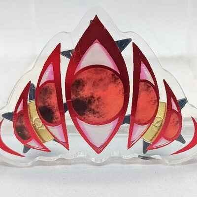 Foil acrylic pin - blood moon gaze