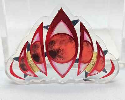 Foil Acrylic Pin - Blood Moon Gaze