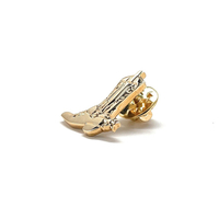 Cowboy Boot Pin Gold Enamel Pin Old West Western Lapel Pin Outlaws Tie Tack Pin - Thumbnail 3