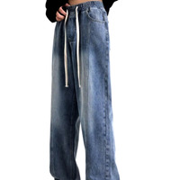 Stunning Vintage Punk Chunky Drawstring Washed Oversize Pants Streetwear Rave Unique For Men Women Amazing - Thumbnail 3