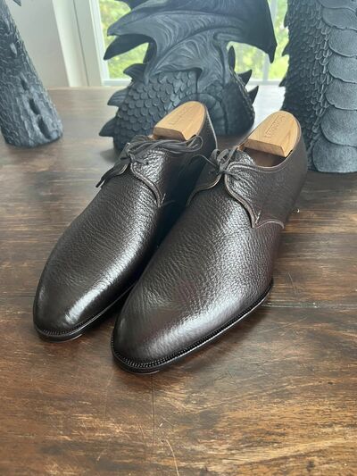 Luxury Brown Cow Leather Chukka Lace Up Dress Formal Shoes