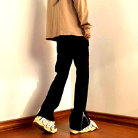 Stunning Punk Rock Zippers Details Micro Flared Pants Rave Unique For Women Men Amazing - Thumbnail 6