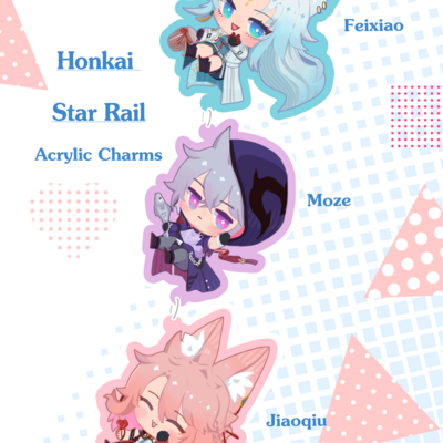 [pre-order]yaoqing trio acrylic charms