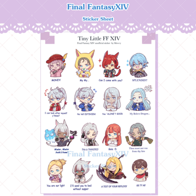 [Pre Order] FF14  Sticker Sheet