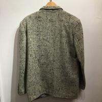 Monsieur Nicole (Matsuda ) grey marble wool JKT leather pipping. - Thumbnail 2