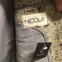 Monsieur Nicole (Matsuda ) grey marble wool JKT leather pipping. - Thumbnail 3