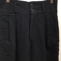 Monsieur Nicole ( Matsuda ) black nuback pants 80s - Thumbnail 1