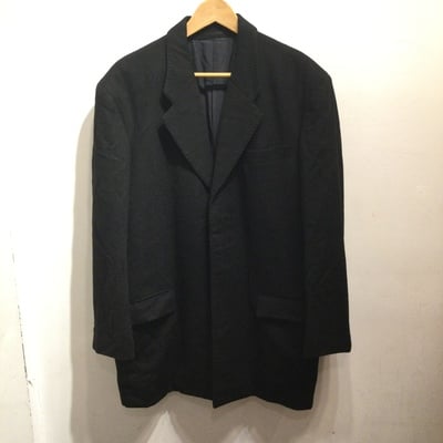 Masayuki abo black cashmere middle coat - Thumbnail 2