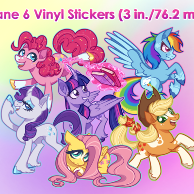 Mlp:fim mane 6 stickers (3 in./76.2mm)