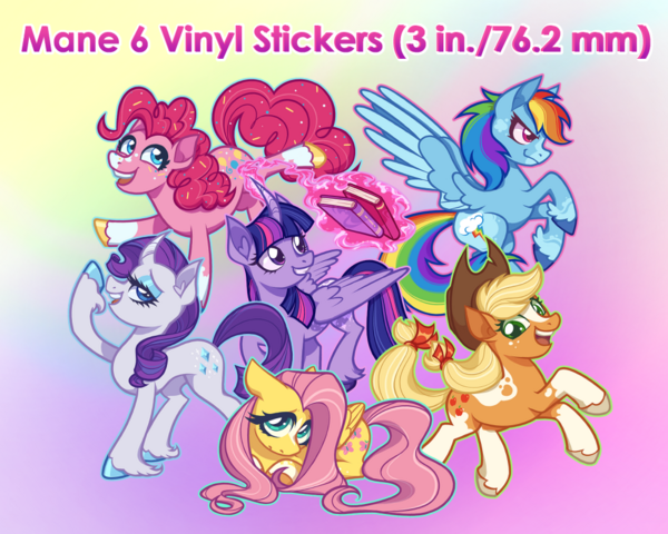 MLP:FIM Mane 6 Stickers (3 in./76.2mm)