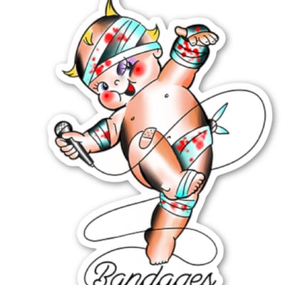 3" kewpie sticker