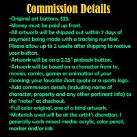 Commissioned Original Art Button - Thumbnail 1