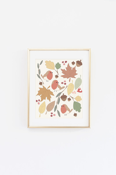Fall Robins Print