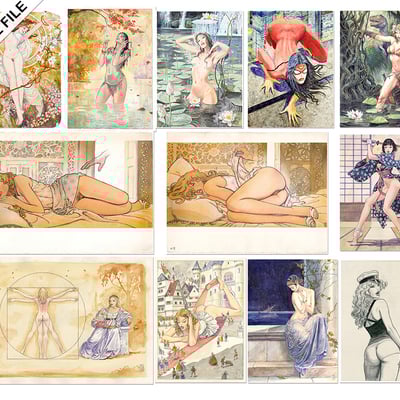 Poster collection manara 12 images high quality ready to print