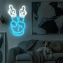 1pc Quad Peace Sign LED Neon Sign Night Light - Novelty Lighting for Home Bedroom Dorm Party-4