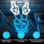 1pc Quad Peace Sign LED Neon Sign Night Light - Novelty Lighting for Home Bedroom Dorm Party-2