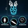 1pc Quad Peace Sign LED Neon Sign Night Light - Novelty Lighting for Home Bedroom Dorm Party-5