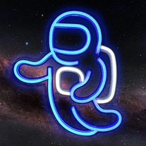 1pcSpaceman Vibrant Astronaut-Shaped LED Neon Sign