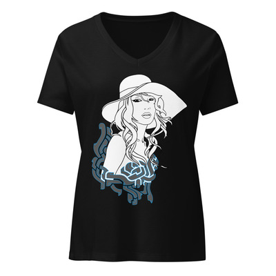 Line addict (womens v-neck)