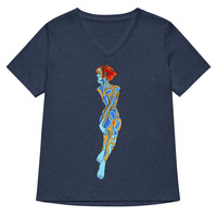 Pondering (Womens V-neck) - Thumbnail 8