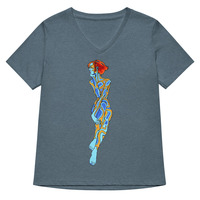 Pondering (Womens V-neck) - Thumbnail 14